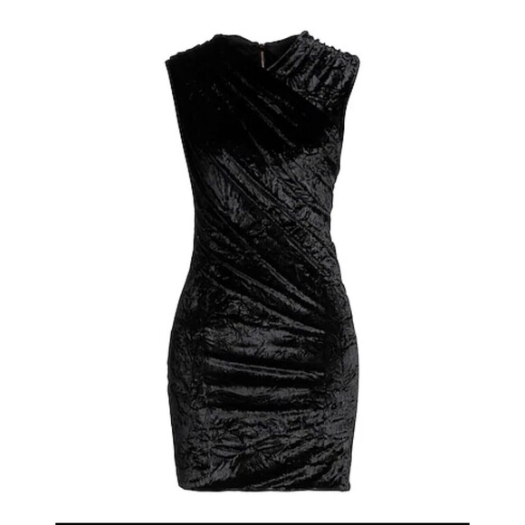 Versace Black Stretch Velvet Sleeveless Cocktail Mini Dress IT 44/US 8 NWT - Picture 2 of 16